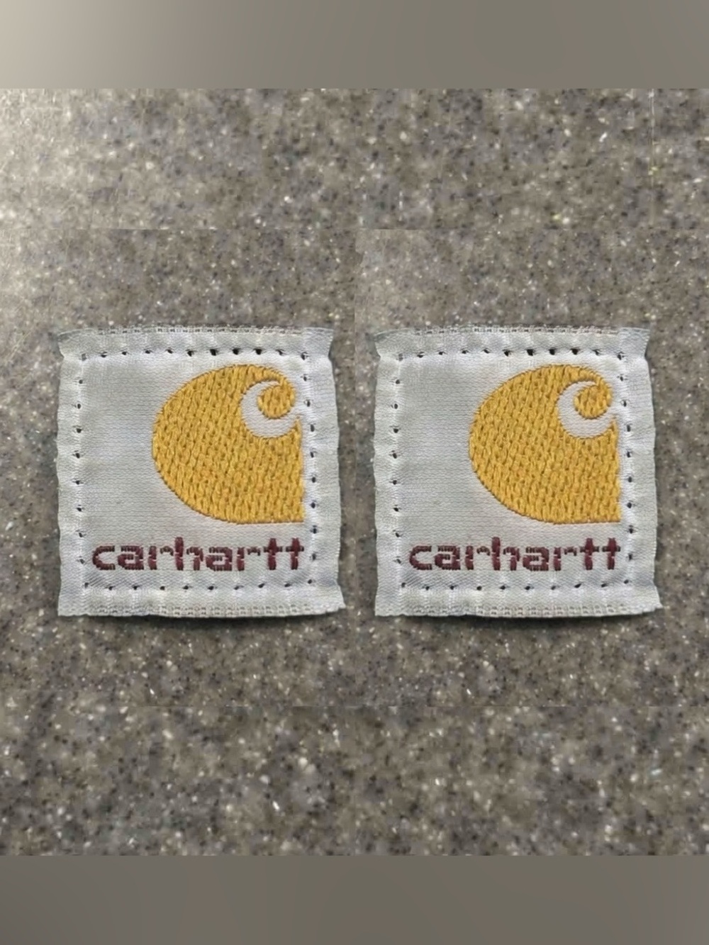 Lot of 2 Carhartt Logo Sew On Patches 1 1/4”